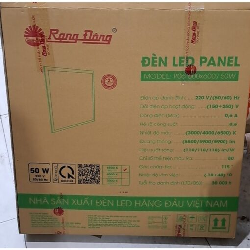 Den Led Panel P06 600x600 50w Rang Dong